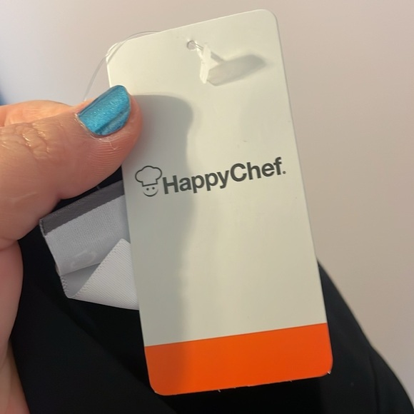 Happy Chef Signature Coat Lightweight Chef Coat Black size S Style #505 - Picture 5 of 14